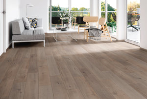 Fuzion Atlantis Laminate - 12mm thick - 7.5 in. wide - waterproof - Petra colour in Stock @ $2.79/SF