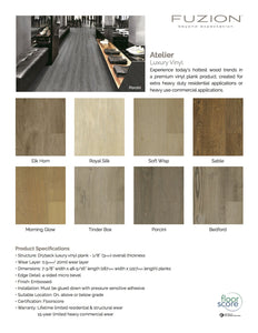 "Glue Down" Luxury Vinyl Plank and Tile - $1.89 to $3.19 Atelier