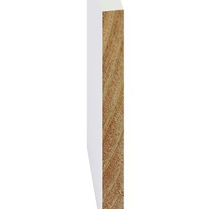 5'' Contemporary Bevel Baseboard - 10 ft lengths - Primed Pine - $1.29 per linear foot