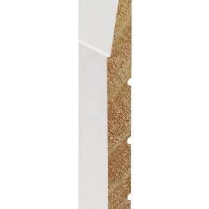 5'' Contemporary Bevel Baseboard - 10 ft lengths - Primed Pine - $1.29 per linear foot