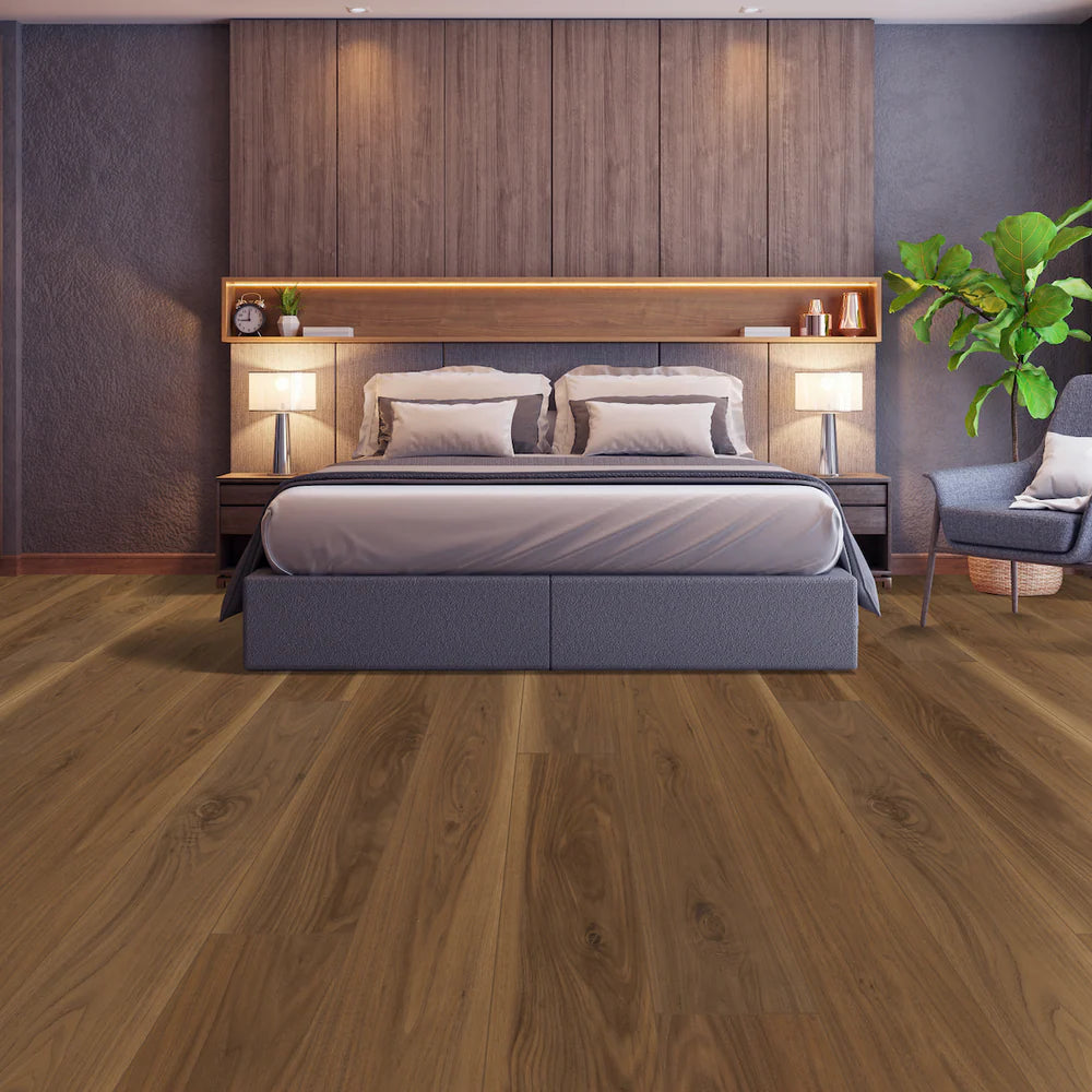 warm brown vinyl flooring