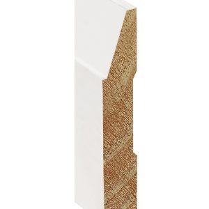 5'' Contemporary Bevel Baseboard - 10 ft lengths - Primed Pine - $1.29 per linear foot
