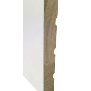 5'' Contemporary Bevel Baseboard - 10 ft lengths - Primed Pine - $1.29 per linear foot
