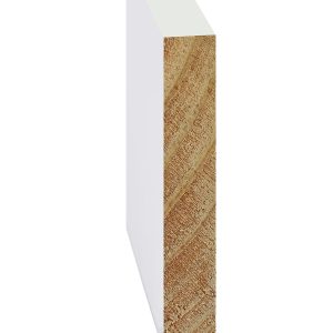 5'' Contemporary Bevel Baseboard - 10 ft lengths - Primed Pine - $1.29 per linear foot