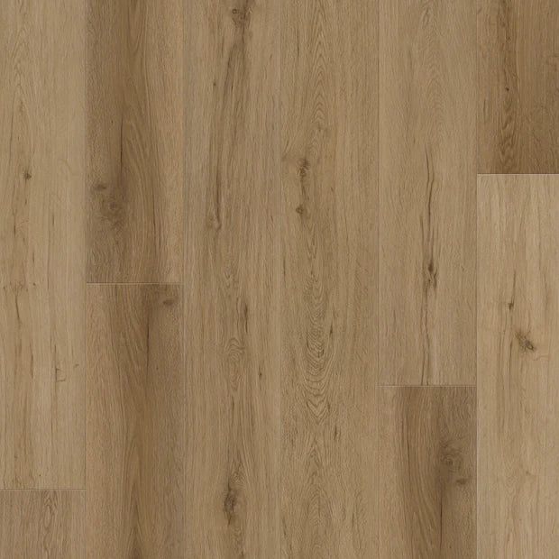 Close-up of wooden flooring with a natural brown color and visible grain pattern.