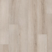 Close-up of a wood-patterned floor tile with a neutral color scheme.