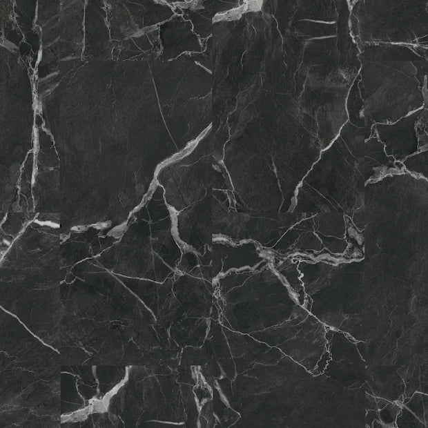 Black marble texture with gray veins