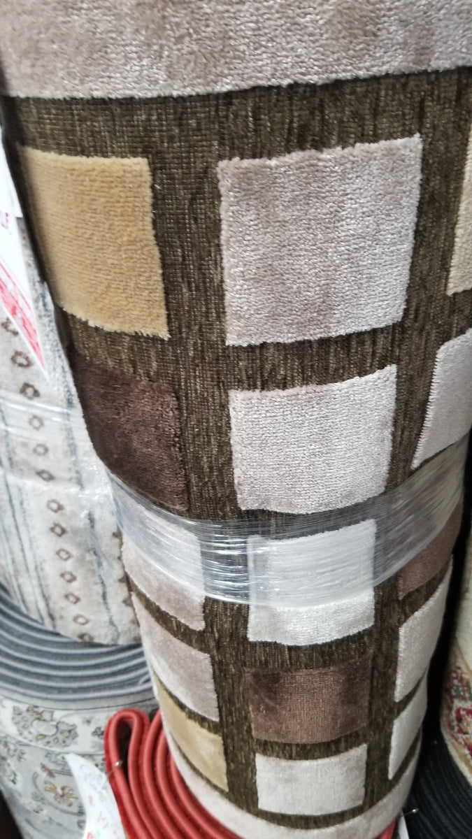 Carpet Runners Silk Runners Brown Squares ($13.99 PLF)