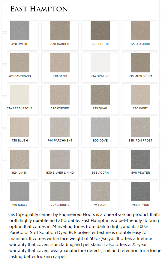 Carpet by DreamWeaver East Hampton