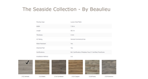 "Glue Down" Luxury Vinyl Plank and Tile - $1.89 to $3.19 Seaside