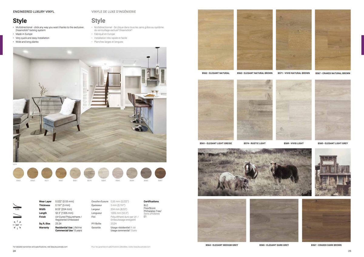 Beaulieu Canada - Luxury Vinyl Plank or Tile