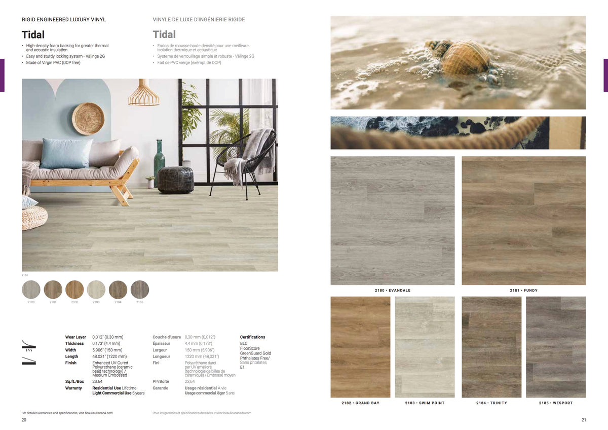 Beaulieu Canada - Luxury Vinyl Plank or Tile