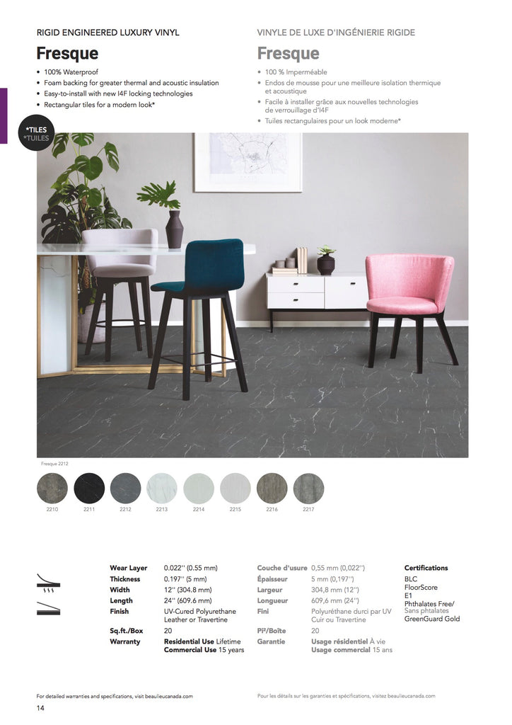 Fresque Luxury Vinyl Tile (Click) - Beaulieu