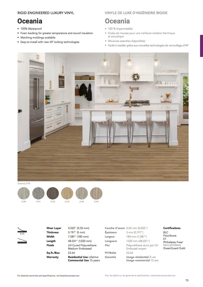 Beaulieu Canada - Luxury Vinyl Plank or Tile